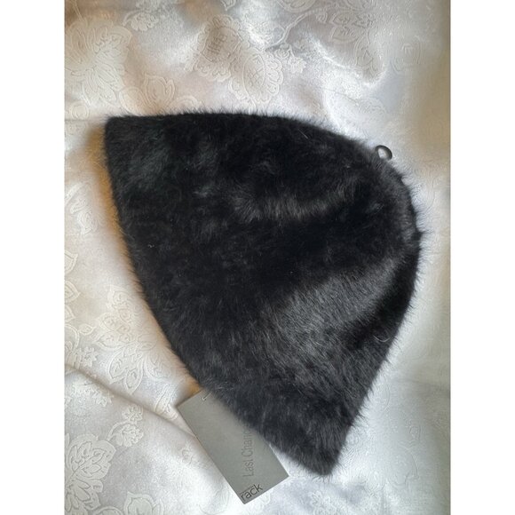 NORDSTROM Women’s Black Faux Fur Bucket Style Hat #N0462080NS NWT main image 6